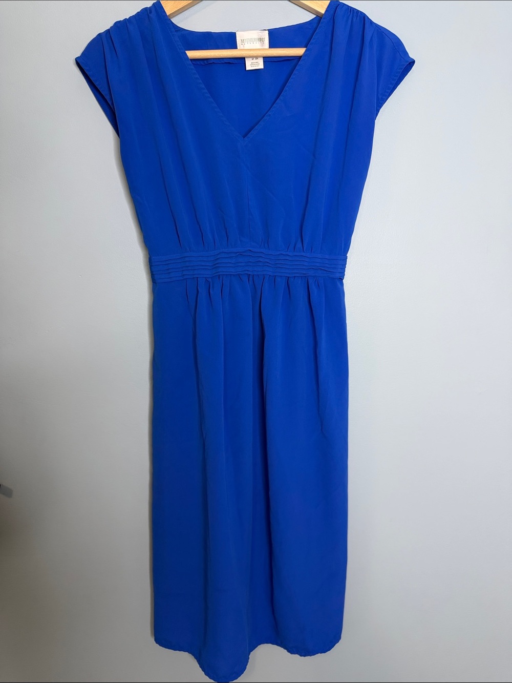 Motherhood Maternity Royal Blue V-Neck Midi Dress